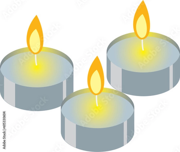Fototapeta アロマキャンドル（アロマグッズ、癒やしグッズ）のイラスト
