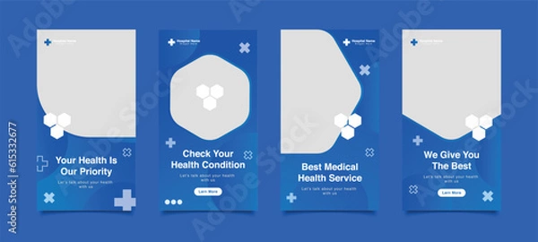 Fototapeta Medical Social Media Post Template, Editable Healthcare Social Media Banner Template. Social media post design free vector. Anyone can use This Design Easily,Banner,Poster,Instagram story	