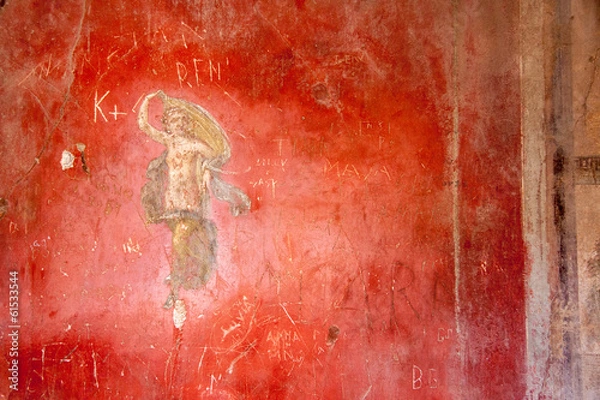 Fototapeta Fresco at the ancient Roman city of Pompeii