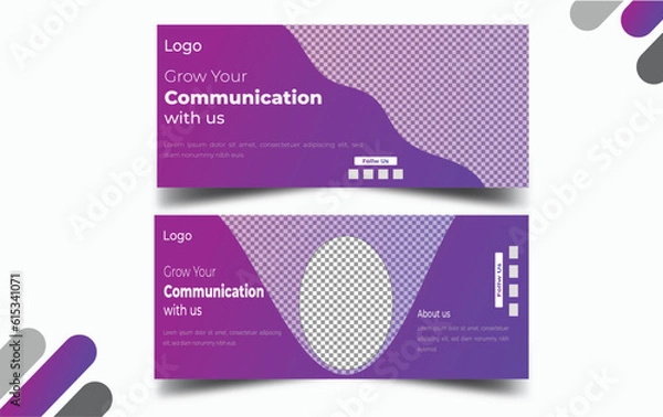 Obraz digital marketing Facebook cover page design template