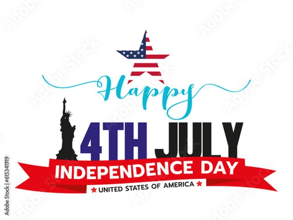Fototapeta Happy independence day. 4 th july. It is the day celebrate Independence Day, happy holiday