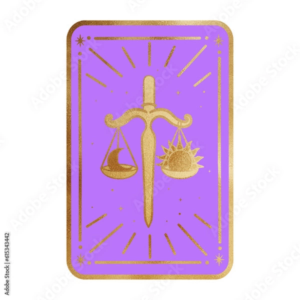 Obraz Justice Tarot Card