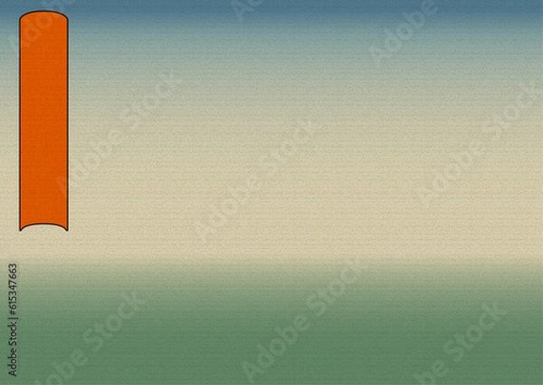 Obraz 浮世絵の背景イラスト素材。和風の日本画グラデーション。空色と山藍摺
