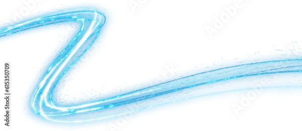 Fototapeta transparent blue sparkling light line element