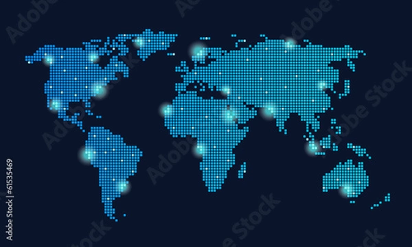 Fototapeta Global technology network