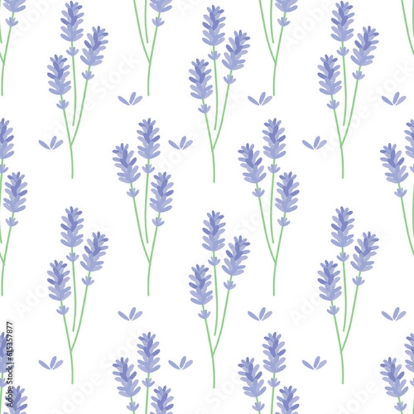 Obraz vector seamless summer floral pattern lavender 