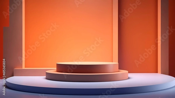Fototapeta Abstract shape podium for product display. 