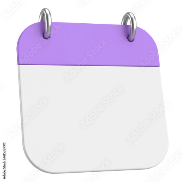 Fototapeta Empty calendar. 3D calendar. 3D illustration.