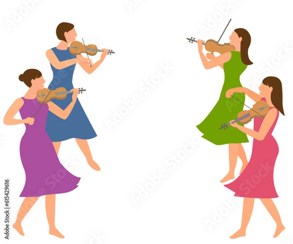 Fototapeta バイオリン演奏会　女性