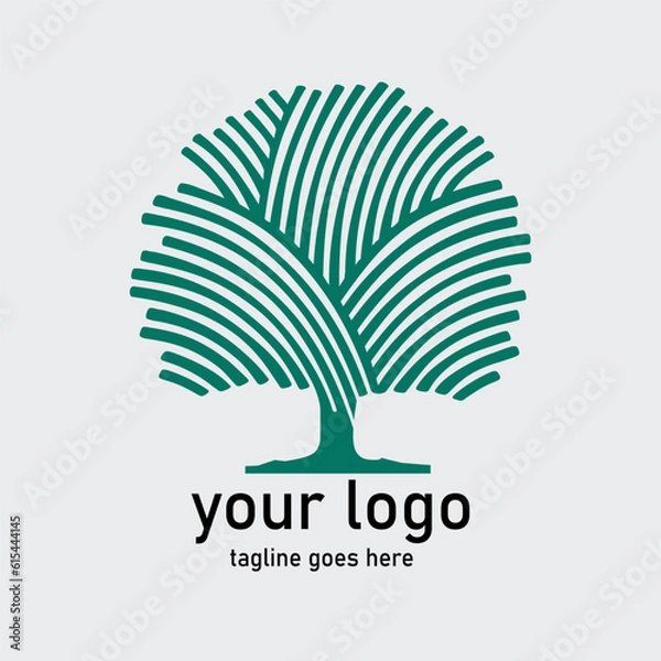 Obraz tree logo design, suitable for company vector illustration