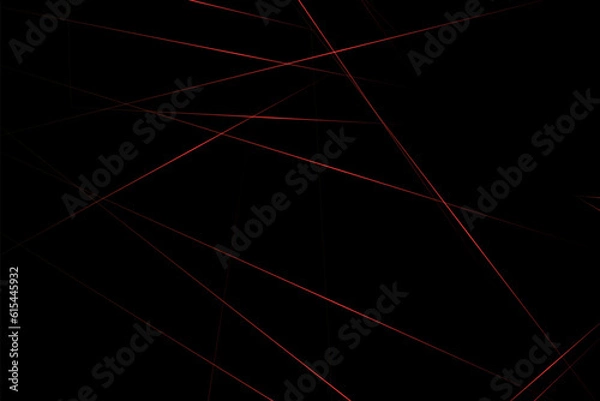 Fototapeta Abstract black with red lines, triangles background modern design. Vector illustration EPS 10.
