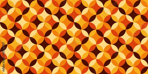 Fototapeta Autumn geometric background. Seamless geometric pattern.