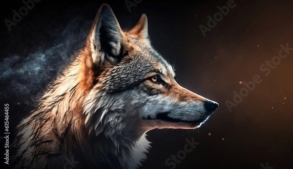Obraz grey wolf portrait