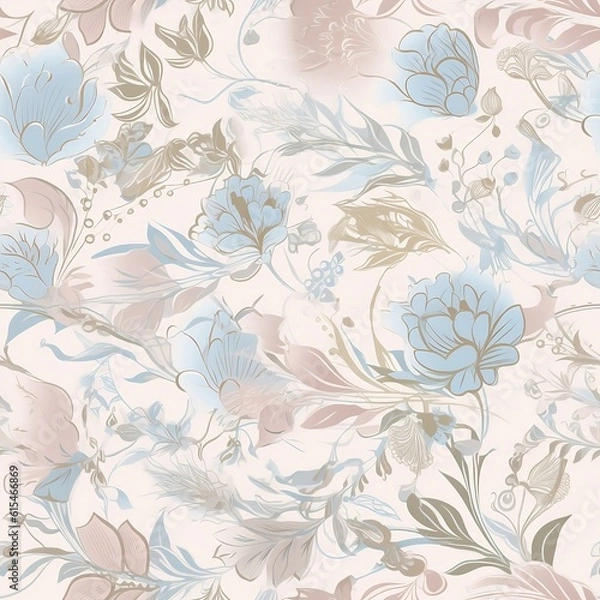 Fototapeta seamless floral pattern