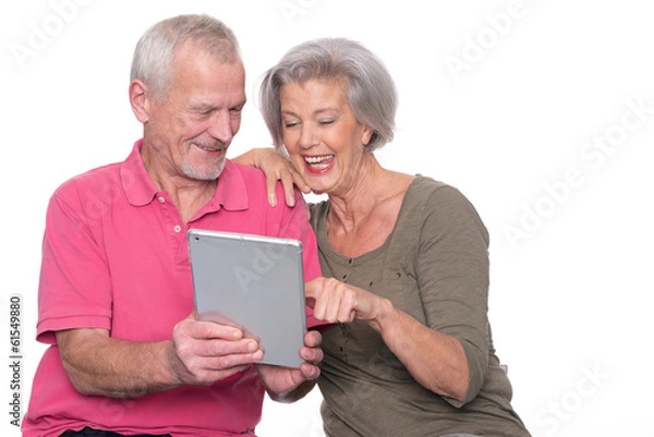 Obraz Senior couple with tablet