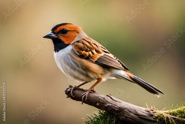 Obraz red headed sparrow Generator AI