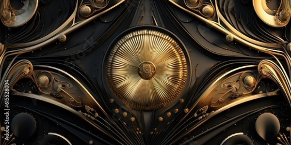 Fototapeta Generative AI illustration of abstract luxury background design. Digital illustration, 3D style.