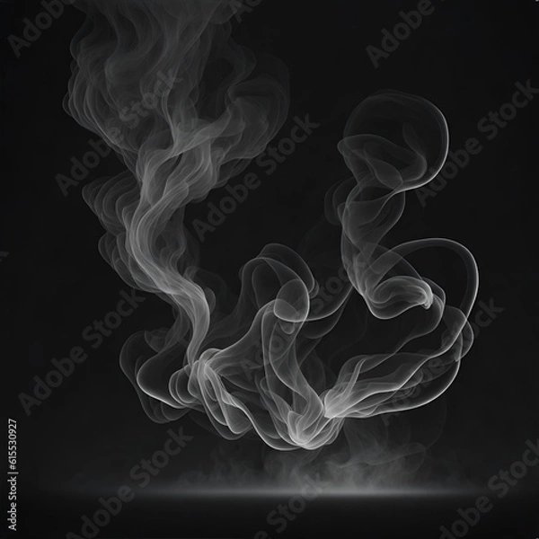 Obraz smoke on black background