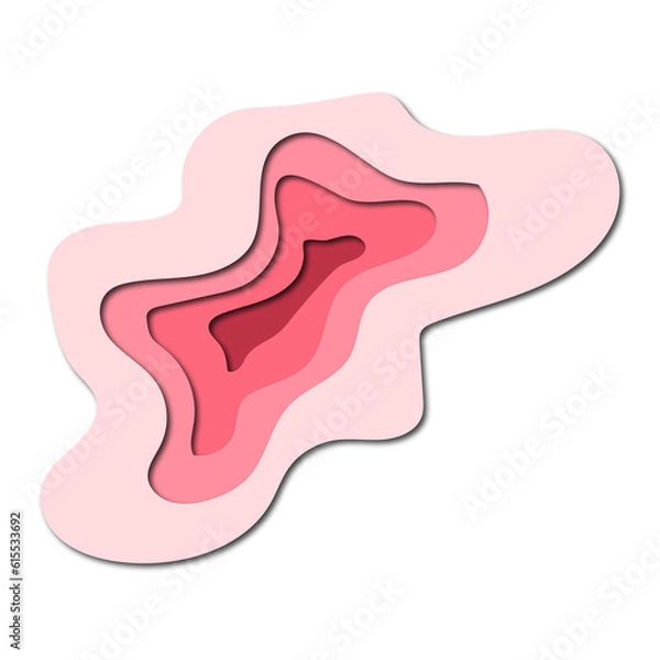 Obraz Colorful 3D Abstract Paper Cut