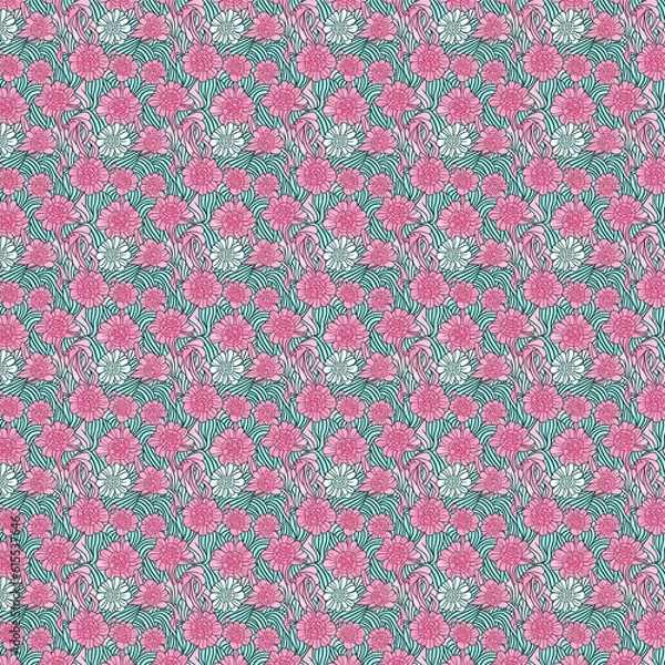 Obraz Seamless pattern with flowers