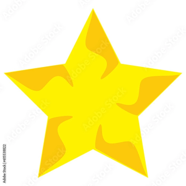 Obraz yellow star isolated on white background
