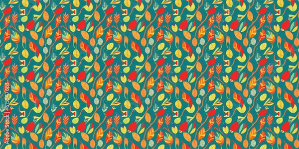 Fototapeta abstract pattern with leafs