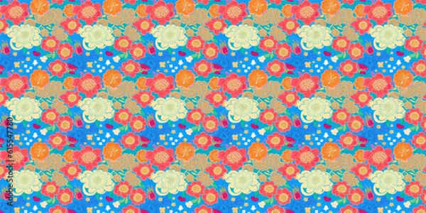 Obraz Floral abstract background with colourful elements