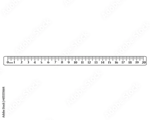 Fototapeta Ruler in isolate on a white background. Vector illustration