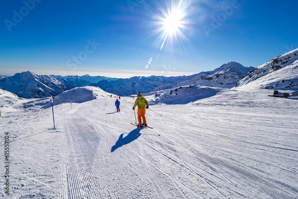 Obraz Ski slopes in Monte Rosa ski resort