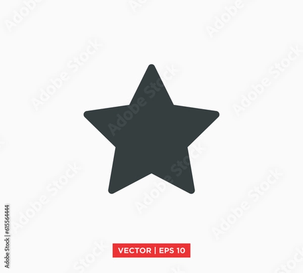 Fototapeta Star Icon Flat Vector Illustration Design Template