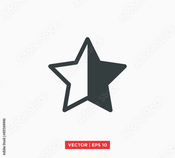 Fototapeta Star Icon Flat Vector Illustration Design Template