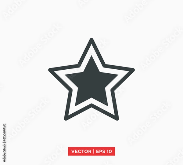 Fototapeta Star Icon Flat Vector Illustration Design Template