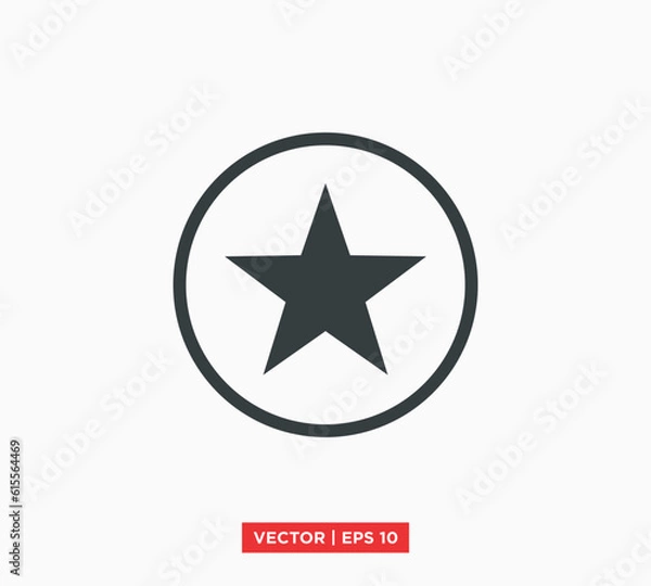 Fototapeta Star Icon Flat Vector Illustration Design Template