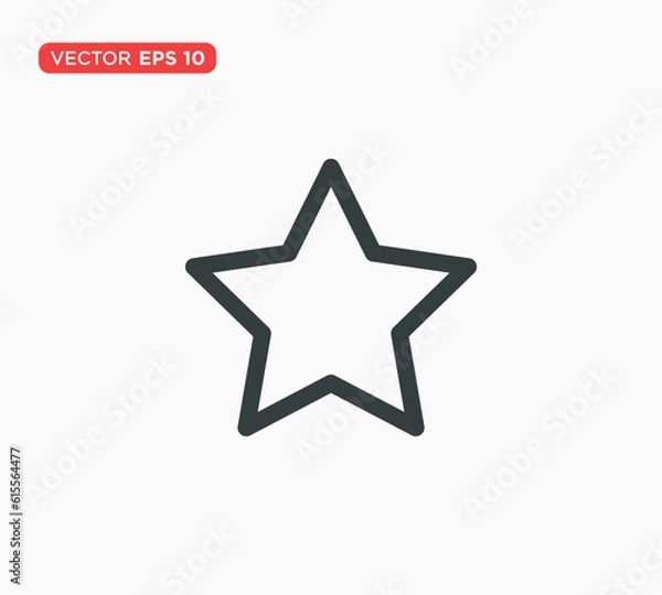 Fototapeta Star Icon Flat Vector Illustration Design Template