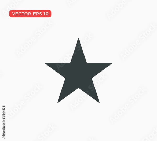 Obraz Star Icon Flat Vector Illustration Design Template