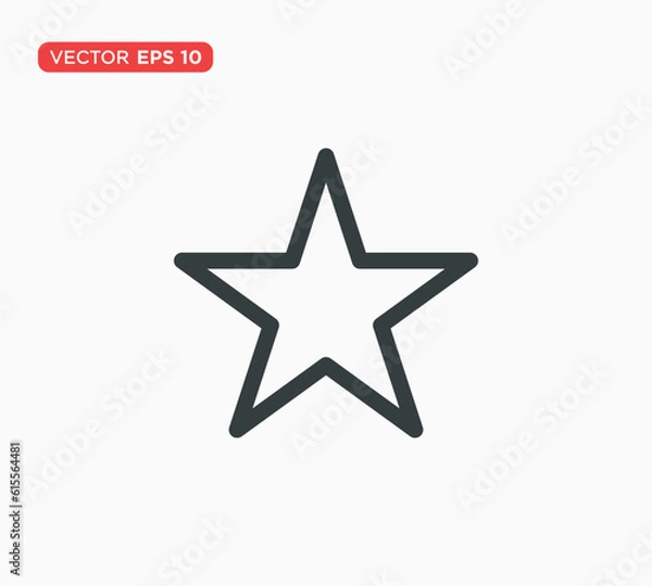 Fototapeta Star Icon Flat Vector Illustration Design Template