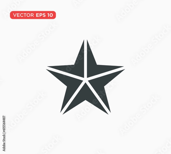 Obraz Star Icon Flat Vector Illustration Design Template