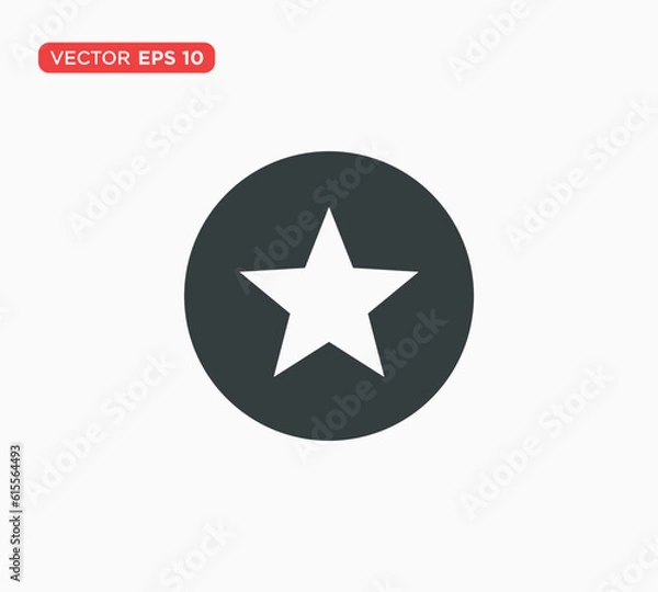 Fototapeta Star Icon Flat Vector Illustration Design Template