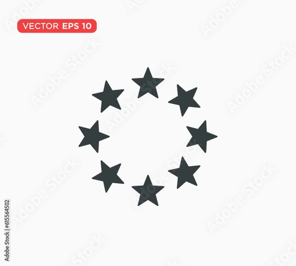 Fototapeta Star Icon Flat Vector Illustration Design Template