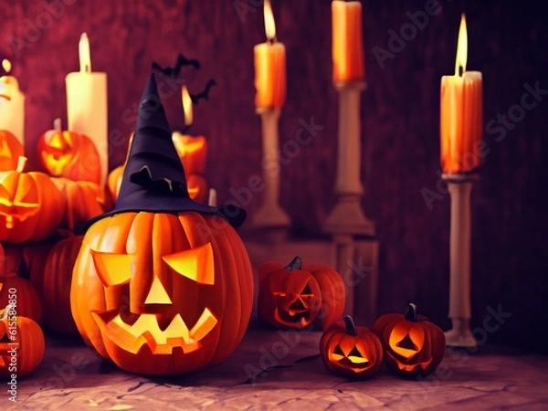 Obraz ai generated Halloween illustration