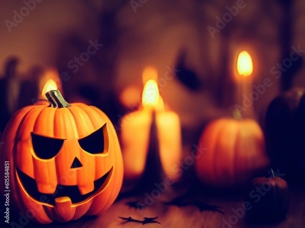 Obraz ai generated Halloween scene