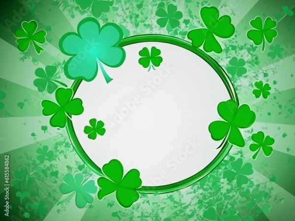 Obraz ai generated St Patricks day blank frame. 
