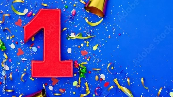 Obraz ai generated blank 1st birthday card