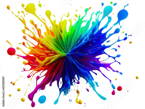 Obraz AI generated liquid color splash explosion