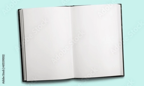 Fototapeta Open book on desk background, reading concept