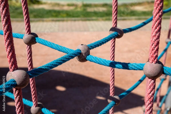 Obraz Playground rope tower detail.