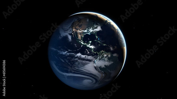 Obraz 宇宙から見た地球の壮大な景観 No.038 | A Majestic View of Earth from Space Generative AI