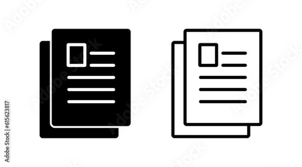 Obraz Document icon vector. Paper icon. File Icon
