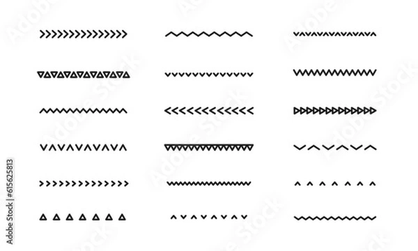 Obraz 幾何学的なラインフレームのセット/下線/要素/あしらい/イラスト/ベクター