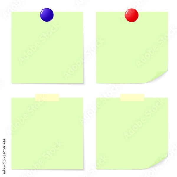 Fototapeta Green stick note.